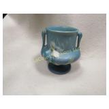 Roseville Pottery handle vase Iris