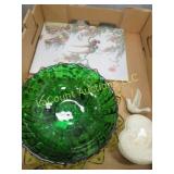 parrot tile colored glass bowls Lenox Hummingbird