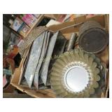 vintage metalware tart tins strainer glavanized