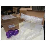 4 purple glass skulls pipes new in boxes & others