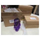 4 purple glass skull pipes new in boxes