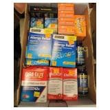 assorted cold allergy energy medicines