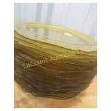 yellow depression glass plates Patrician Spoke