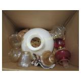 assorted glass globe shades mini oil lamp