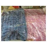 2 beautiful blankets pink & blue w fringe new