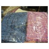 2 beautiful blankets pink & blue w fringe new
