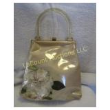 vintage plastic purse w flowers