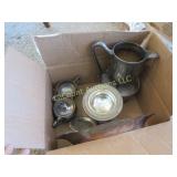vintage silver plate pieces platter water pitcher