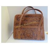 Vintage Leather Tooled purse