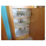 clear glass in bottom cabinet butter dish plates