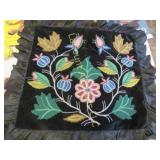 vintage hand beaded pillow case