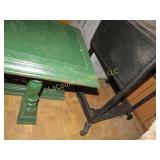 metal typewriter table green end table