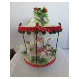 vintage merry go round w reindeer musical