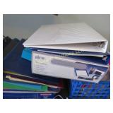 office supplies binders calculator misc