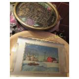 many travel souvenir state trays