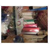 bag bows many christmas cards wicker kidney basket