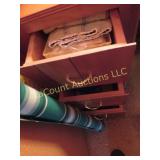 sewing accessories in drawers fabric