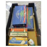 Vintage Christmas light strings w extra bulbs