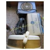 hot plate steam iron & hair dryer