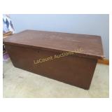 vintage wood trunk w Contents
