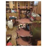 tall wood corner shelf