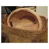 2 vintage laundry baskets