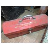 tool box w contents tape measure ratchet driver