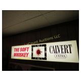 Calvert Extra Whiskey light clock large 4' long