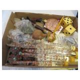 vintage decor large dice candle sticks misc