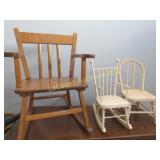 3 mini furniture Doll chairs