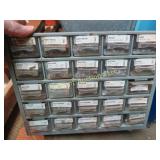 2 parts bins w contents nuts bolts