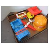 vintage Plastic Toys Jeep Airplane Bus good used