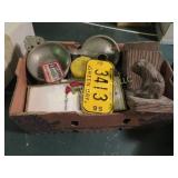 bear bookends bike 1956 license plate handkerchief