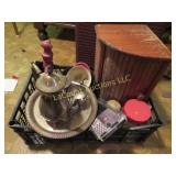 metalware tambour door bread box misc