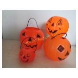 vintage plastic halloween pails & light