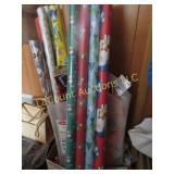 holiday wrapping paper rolls gift bags