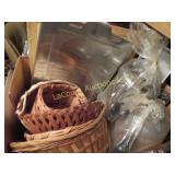 2 coffee pot wicker baskets cake pan w lid