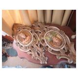 large plaster type wall plaques