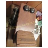antique wall phone telephone