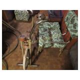 shower chair & stationary exercise bike