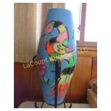 Large mod painted bird table lamp COOL L@@K