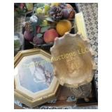 copper fruit bowl elephant statuary picture misc