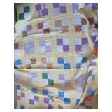 vintage hand pieces quilt unique pattern on back