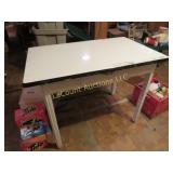 enamel top table w drawer