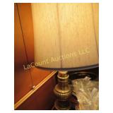 vintage table lamp w shade brass style