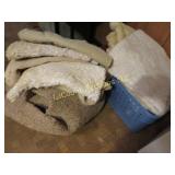 assorted rugs laundry basket