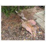 metal  flower garden decor concrete leaf