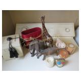 jungle animal decor candles shell  fish box