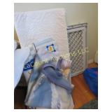 baby pet gate changing pad blanket