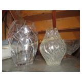 3 crystal pieces 2 vases & bowl